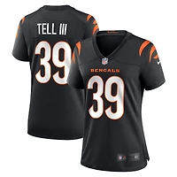Maillot de joueur match Nike Marvell Tell III pour femme, noir, des Bengals Cincinnati