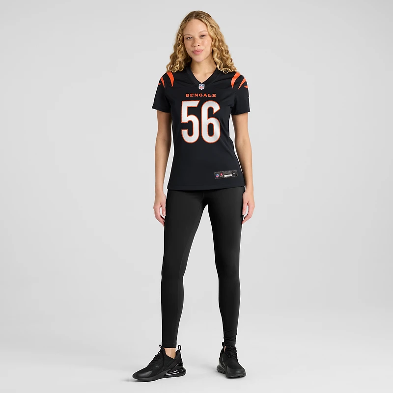 Maillot Nike Myles Cole noir pour femme des Bengals de Cincinnati