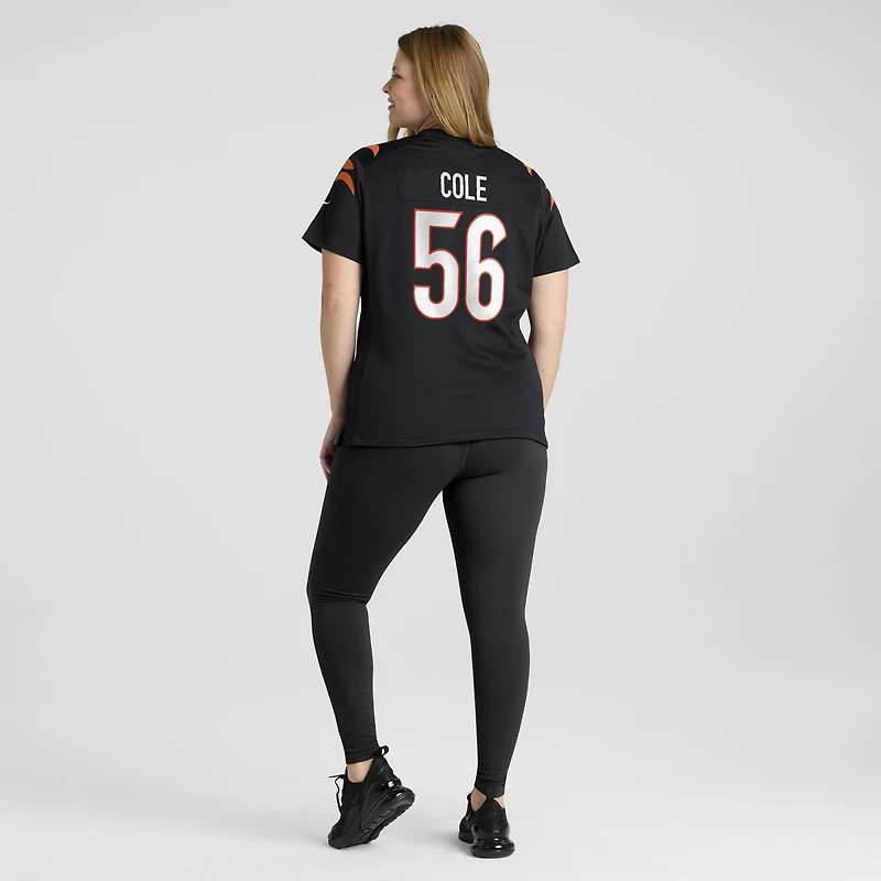 Women's Nike Myles Cole  Black Cincinnati Bengals Team Game Jersey