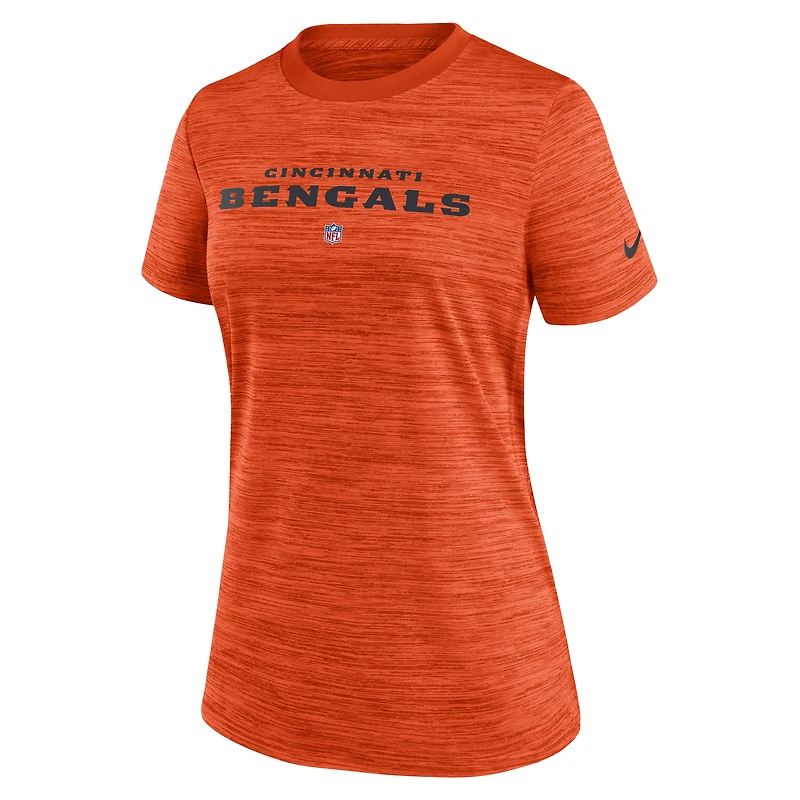 Women's Nike  Orange Cincinnati Bengals Sideline Performance T-Shirt