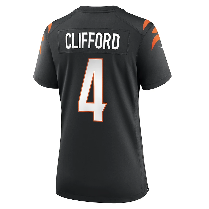 Women's Nike Sean Clifford Black Cincinnati Bengals Team Game Jersey