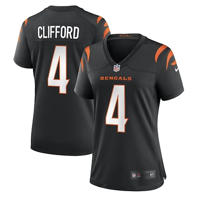 Maillot Nike Sean Clifford noir pour femme des Bengals de Cincinnati