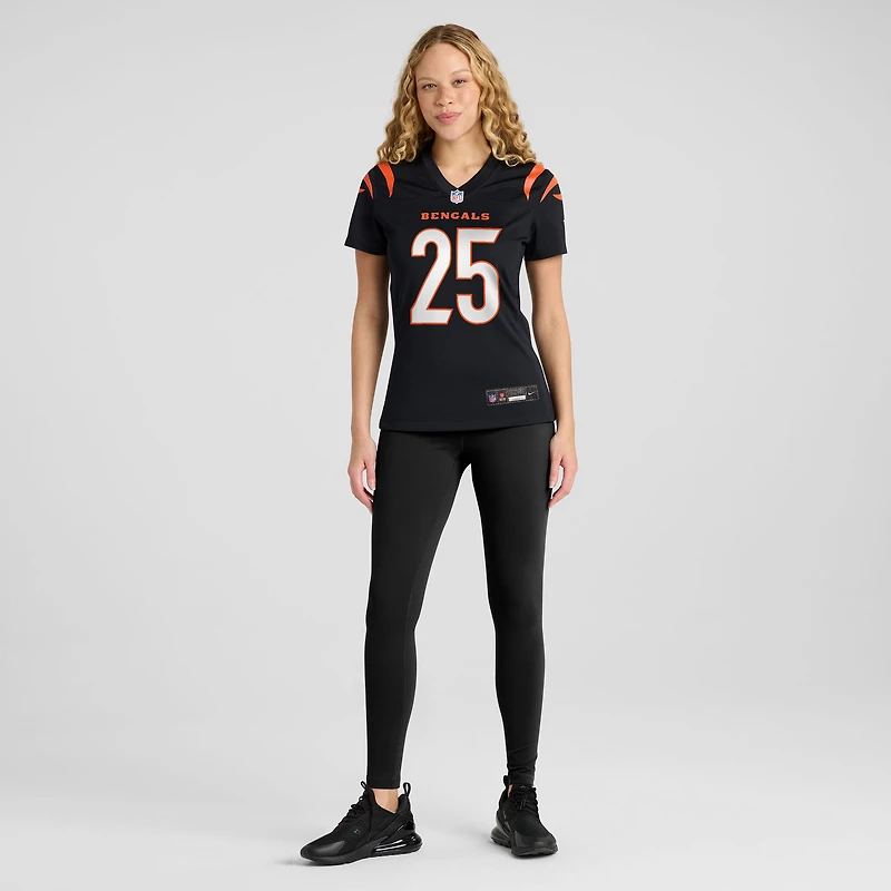Maillot Nike Tahj Brooks noir pour femme des Bengals de Cincinnati