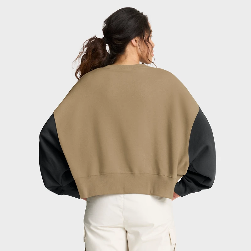 Women's Nike Tan Cincinnati Bengals Oversized Rewind Pullover Sweatshirt