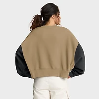 Women's Nike Tan Cincinnati Bengals Oversized Rewind Pullover Sweatshirt