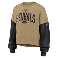 Sweat-shirt surdimensionné Nike Tan Cincinnati Bengals pour femme