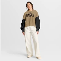 Women's Nike Tan Cincinnati Bengals Oversized Rewind Pullover Sweatshirt