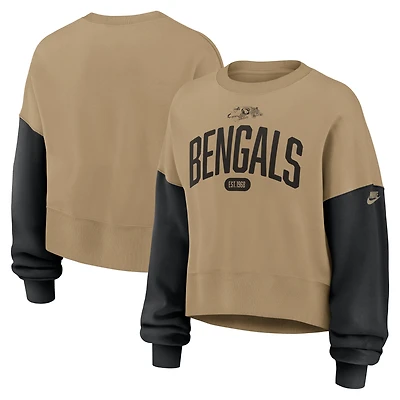 Sweat-shirt surdimensionné Nike Tan Cincinnati Bengals pour femme
