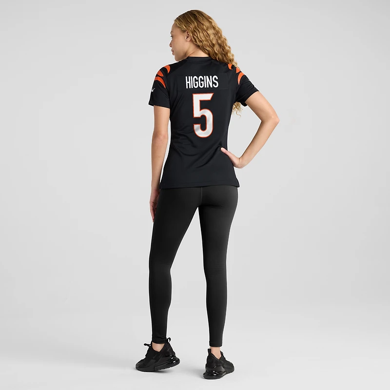 Maillot de joueur des Bengals Cincinnati Nike Tee Higgins pour femme Noir