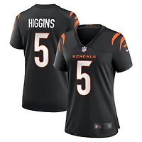 Maillot de joueur des Bengals Cincinnati Nike Tee Higgins pour femme Noir