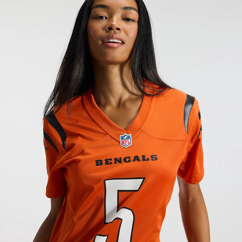 Women's Nike Tee Higgins  Orange Cincinnati Bengals Alternate Game Jersey