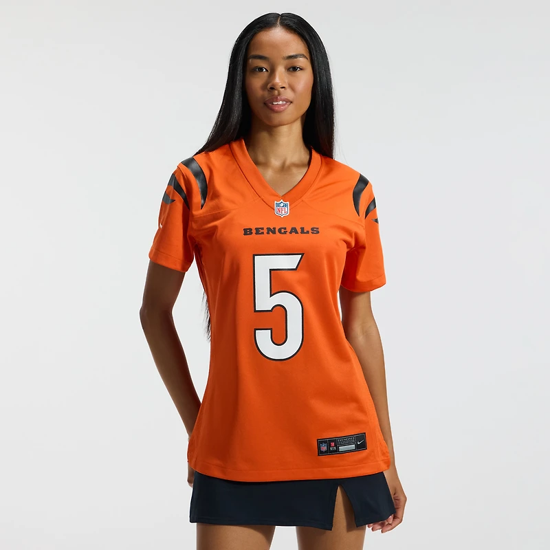 Maillot Femme Nike Tee Higgins Orange Cincinnati Bengals Alternate Game Player