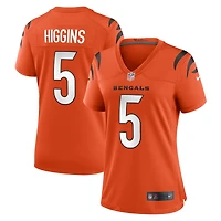 Maillot Femme Nike Tee Higgins Orange Cincinnati Bengals Alternate Game Player