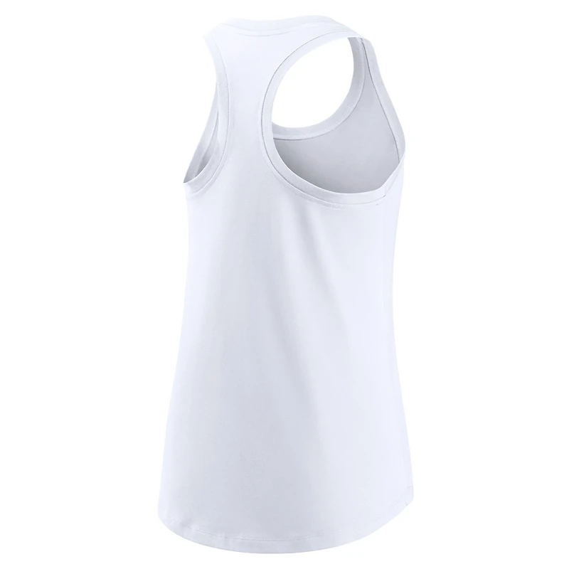 Débardeur Nike Cincinnati Bengals Tri-Blend Racerback pour femme - Blanc