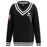 Women's Pro Standard  Black Cincinnati Bengals Prep V-Neck Pullover Sweater
