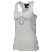 Women's Pro Standard Gray Cincinnati Bengals Triple Tonal Racerback Tank Top