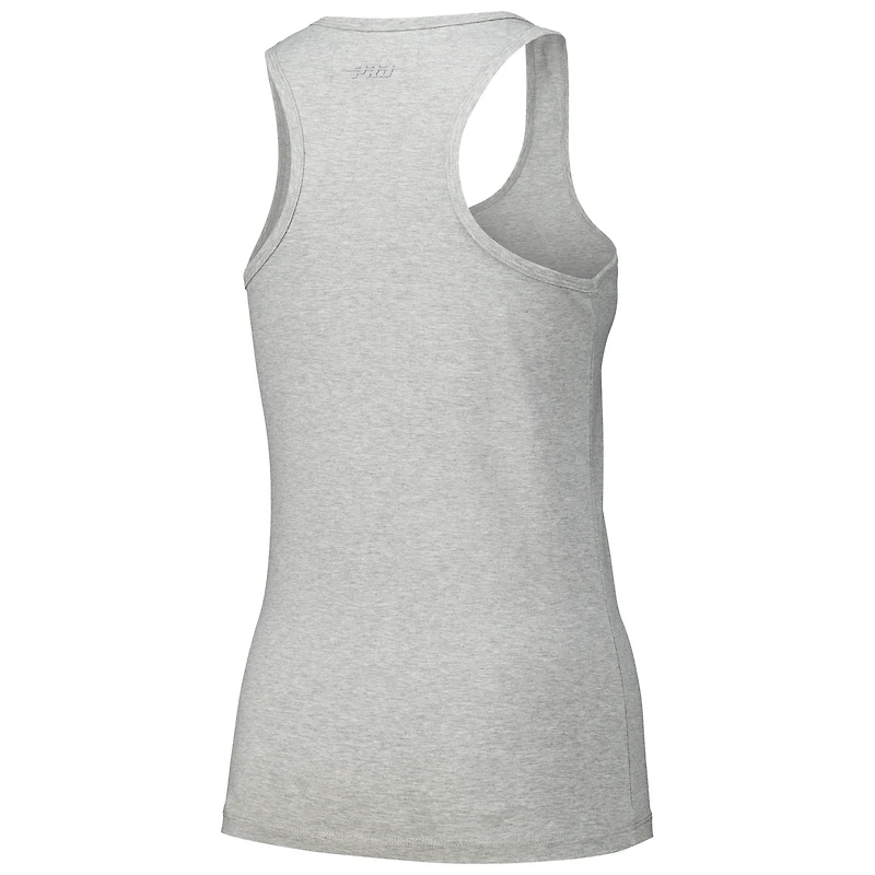 Women's Pro Standard Gray Cincinnati Bengals Triple Tonal Racerback Tank Top