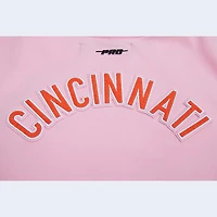 T-shirt carré court Pro Standard Cincinnati Bengals pour femme rose