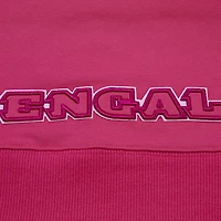 Sweat à capuche court en polaire triple rose Pro Standard Pink Cincinnati Bengals pour femmes