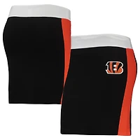 Jupe courte éco-responsable noire Cincinnati Bengals de la marque Refried Apparel pour femmes