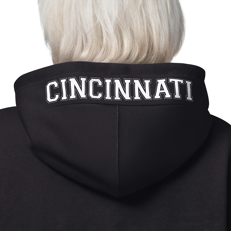 Sweat à capuche zippé noir pour femme des Bengals de Cincinnati, 4e essai