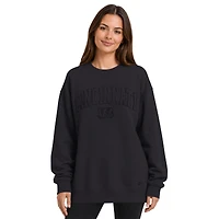 Women's Starter  Black Cincinnati Bengals Athleisure Oversized Fleece Sweatshirt