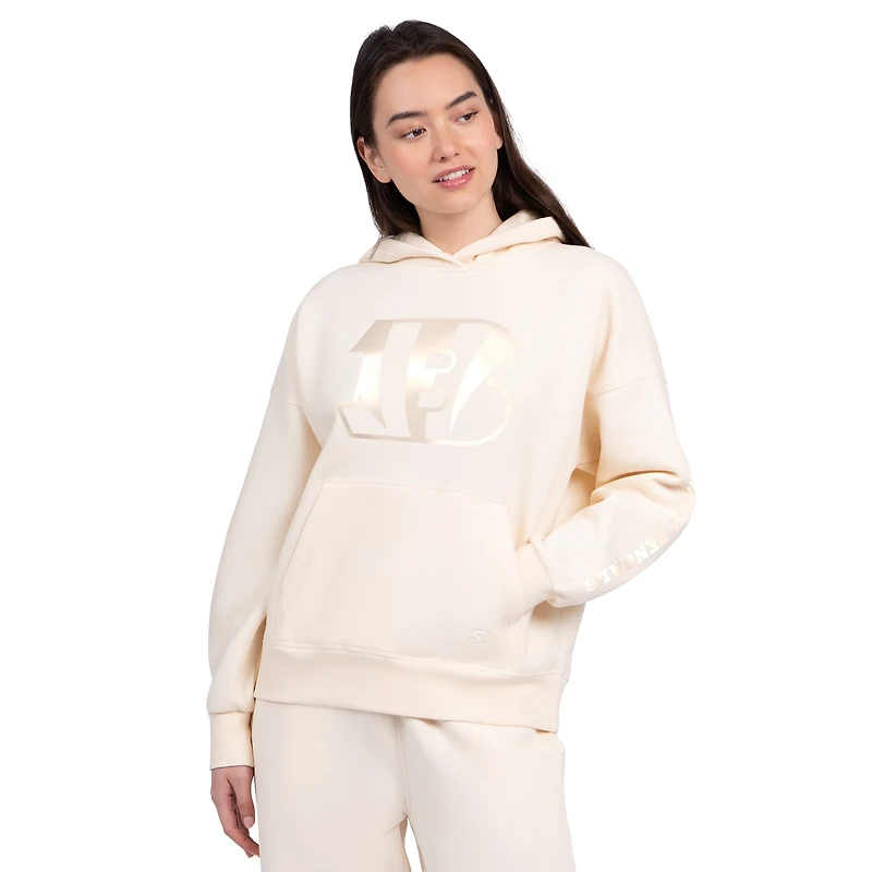 Sweat à capuche de voyage décontracté Cincinnati Bengals Pastels, crème Starter Cream pour femmes