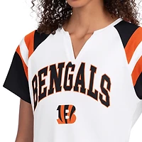Women's Starter  White Cincinnati Bengals Game On Notch Neck T-Shirt
