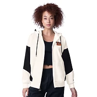 Women's Starter White Cincinnati Bengals Scrimmage Full-Zip Hoodie