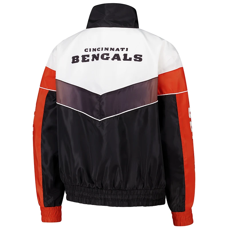 Women's The Wild Collective Black Cincinnati Bengals 1/4 Zip Track Jacket