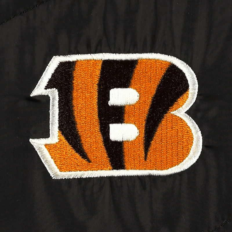 Women's The Wild Collective Black Cincinnati Bengals Puffer Full-Zip Hoodie