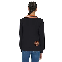 Sweat-shirt à col en V Alice Cincinnati Bengals noir Tommy Hilfiger pour femme