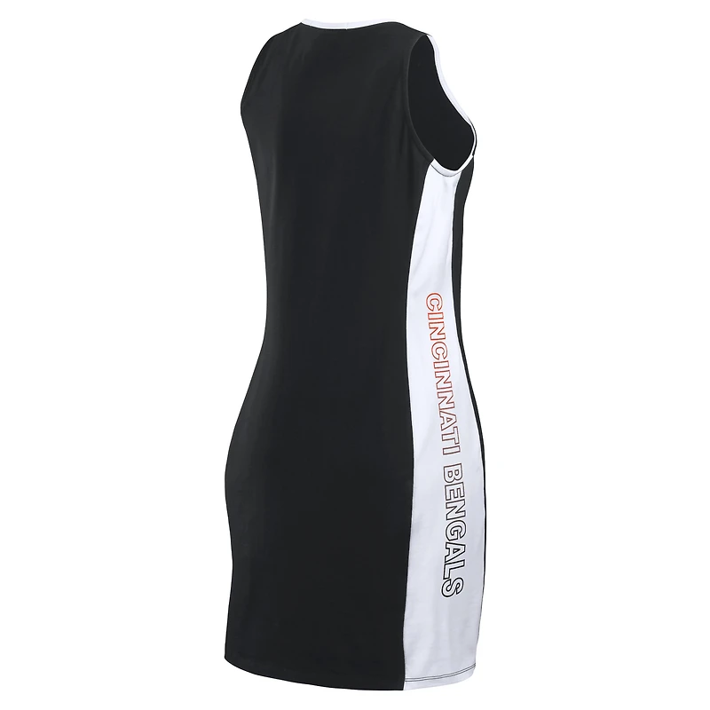 Women's WEAR by Erin Andrews Black Cincinnati Bengals Bodyframing Tank Dress
