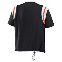 T-shirt à blocs de couleurs noir Cincinnati Bengals pour femme WEAR by Erin Andrews