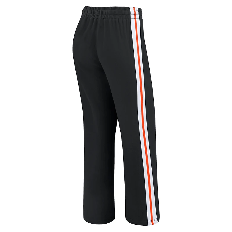Women's WEAR by Erin Andrews Black Cincinnati Bengals Color-Block Straight Leg Pants