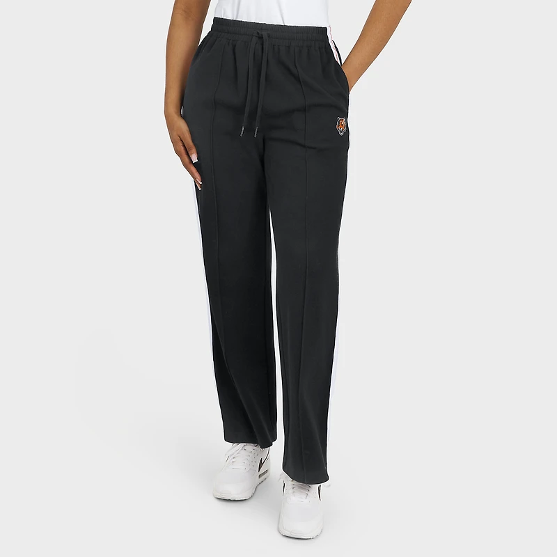 Women's WEAR by Erin Andrews Black Cincinnati Bengals Color-Block Straight Leg Pants