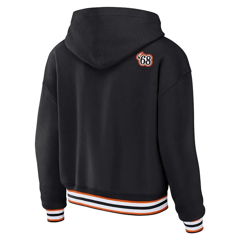 Sweat à capuche lacets grande taille noir Cincinnati Bengals pour femme WEAR by Erin Andrews