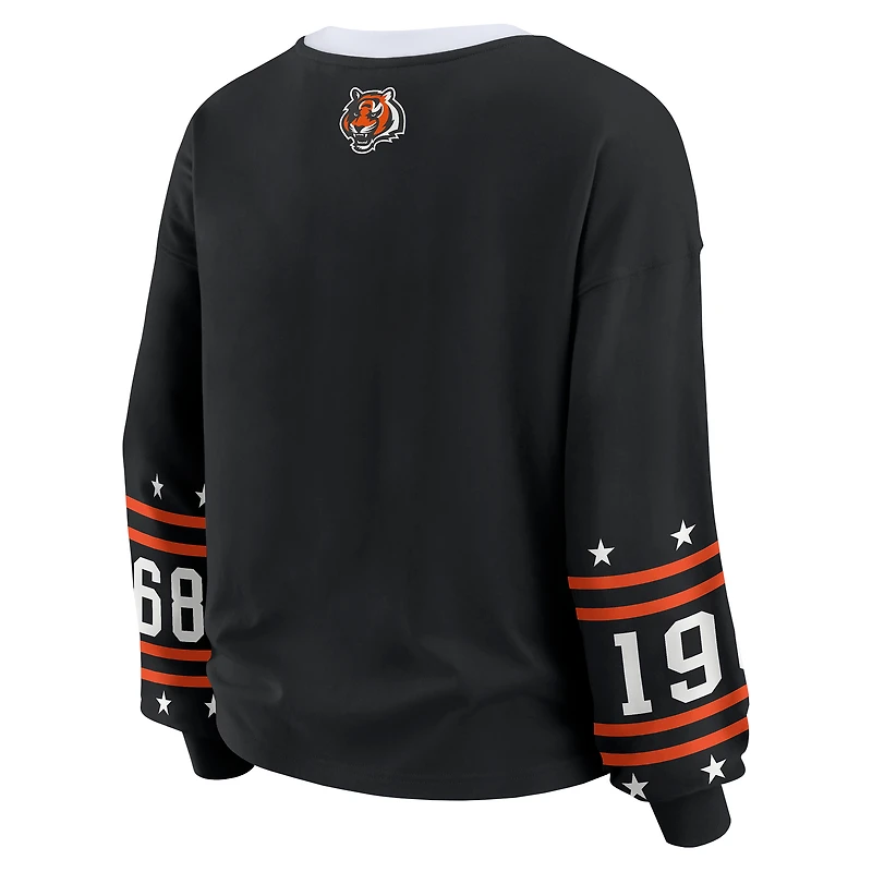 Women's WEAR by Erin Andrews  Black Cincinnati Bengals Sport Long-Sleeve T-Shirt