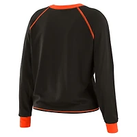 T-shirt à manches longues et nouer sur le devant pour femme WEAR by Erin Andrews, noir, des Bengals de Cincinnati