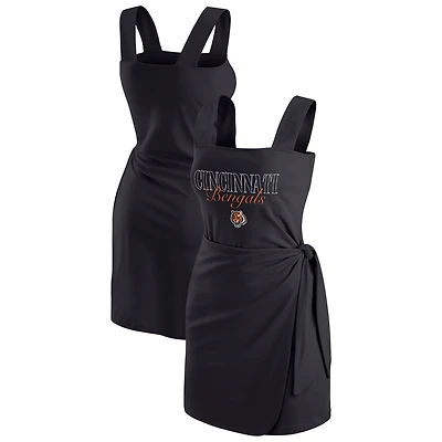 Women's WEAR by Erin Andrews  Black Cincinnati Bengals Wrap Dress