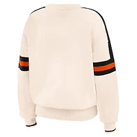 Pull à rayures crème des Bengals de Cincinnati pour femme WEAR by Erin Andrews