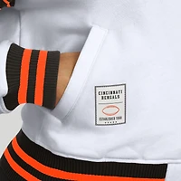 Veste polaire blanche à boutons-pression pour femme WEAR by Erin Andrews des Bengals de Cincinnati