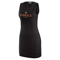 Women's WEAR by Erin Andrews x Gracie Hunt Black Cincinnati Bengals Ribbed Tank Dress