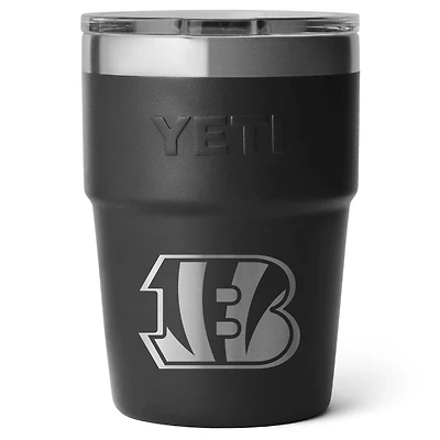 Gobelet empilable YETI Cincinnati Bengals 473 ml Rambler avec couvercle Magslider