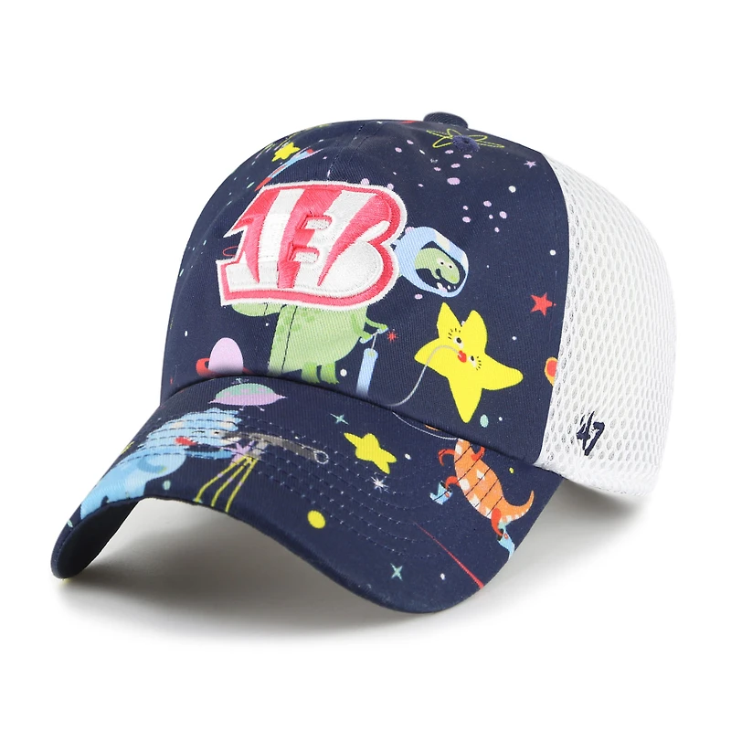Youth '47  Navy Cincinnati Bengals Space Dino Adjustable Trucker Hat
