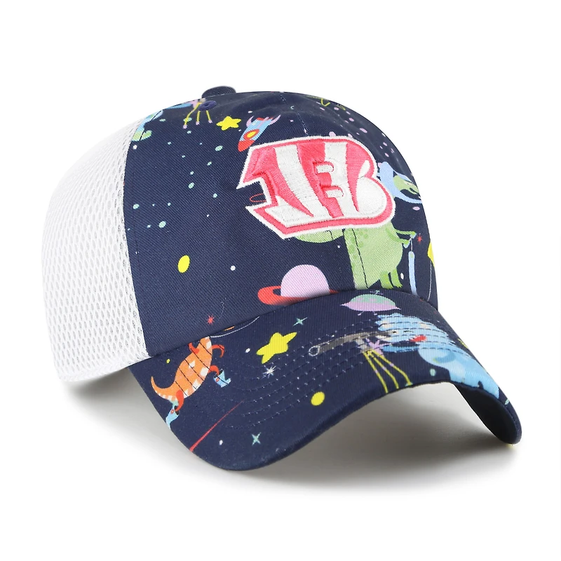 Youth '47  Navy Cincinnati Bengals Space Dino Adjustable Trucker Hat