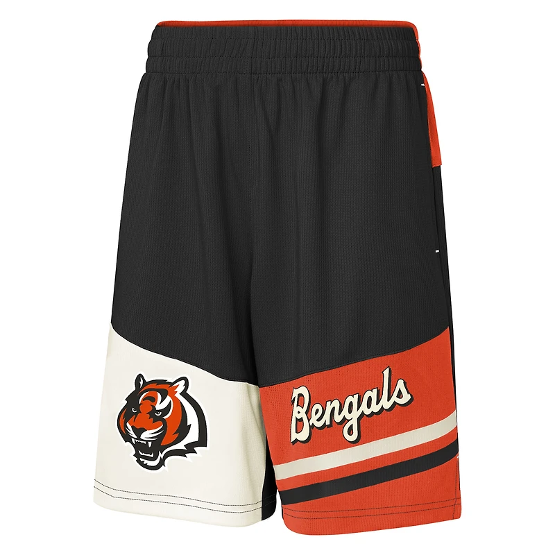 Short en maille Fandemonium noir pour jeunes des Bengals de Cincinnati