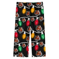 Youth Cincinnati Bengals Two-Piece Garland Holiday Long Sleeve Pajama Set