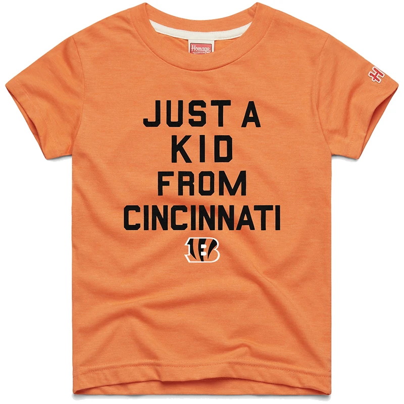 Youth Homage Orange Cincinnati Bengals Just a Kid Tri-Blend T-Shirt