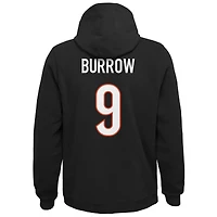 Sweat à capuche pour homme Joe Burrow Black Cincinnati Bengals Mainliner Player Name & Number